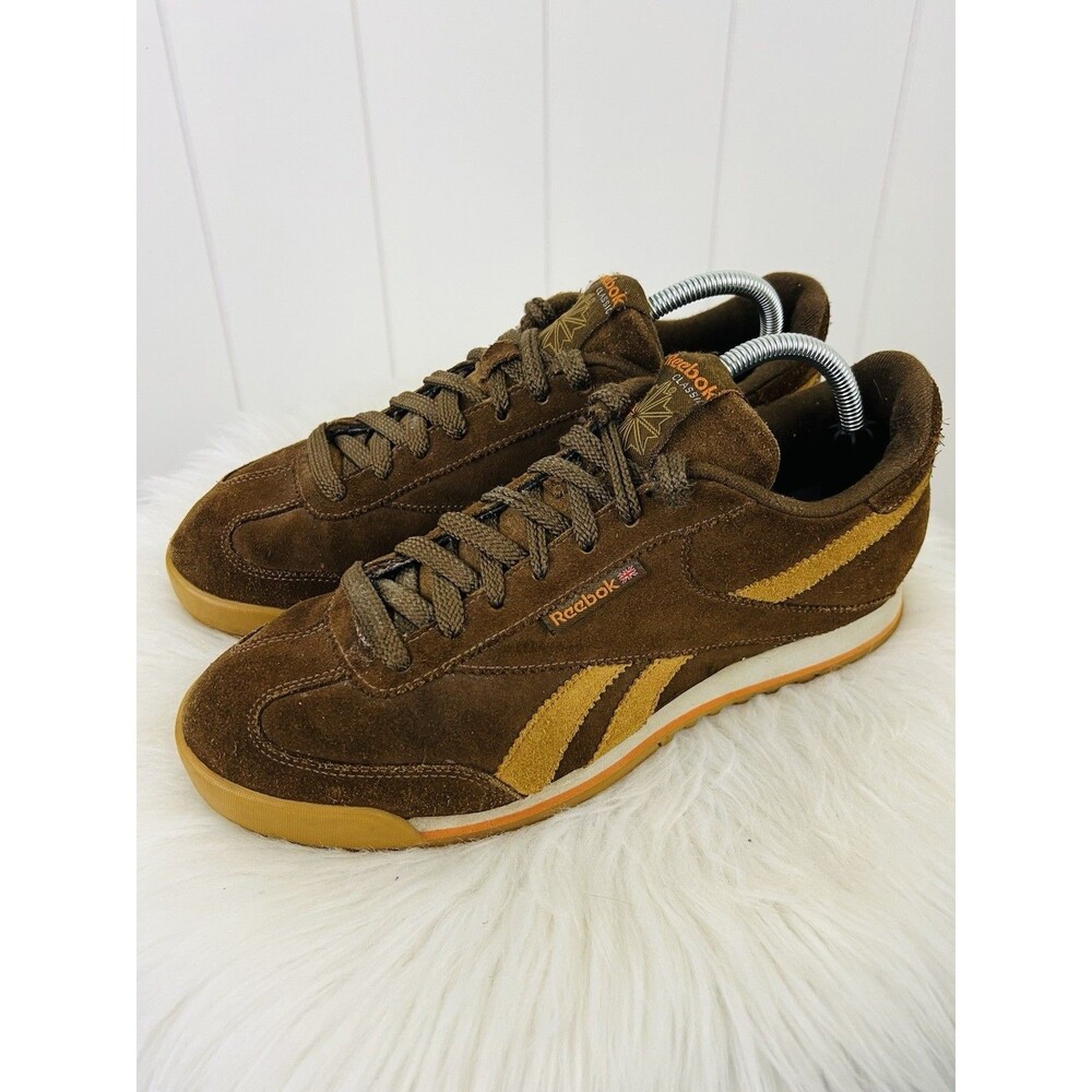 Reebok Camargue Brown Suede Gum Sole Mens Athletic Running Shoes Sneaker Size 11
